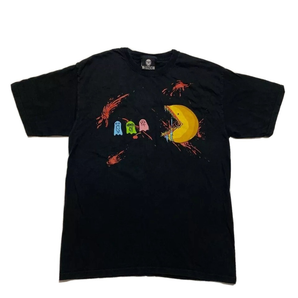 Jinx Mens T Shirt Size M (38-40) Adult Black Crew Neck‎ Tee Graphic Logo